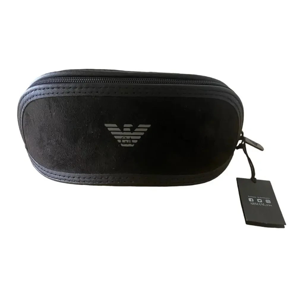 NWT Emporium Armani Black Soft Sunglasses Case Unisex Luxury